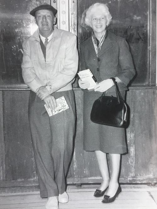 VN and VéN on the liner Queen Elizabeth, November 1960, returning from the USA where he wrote Lolita: A Screenplay, for Stanley Kubrick’s movie. In the same month VN began composing Pale Fire. The book VN holds is The Chess Mind. © The Vladimir Nabokov Literary Foundation.
