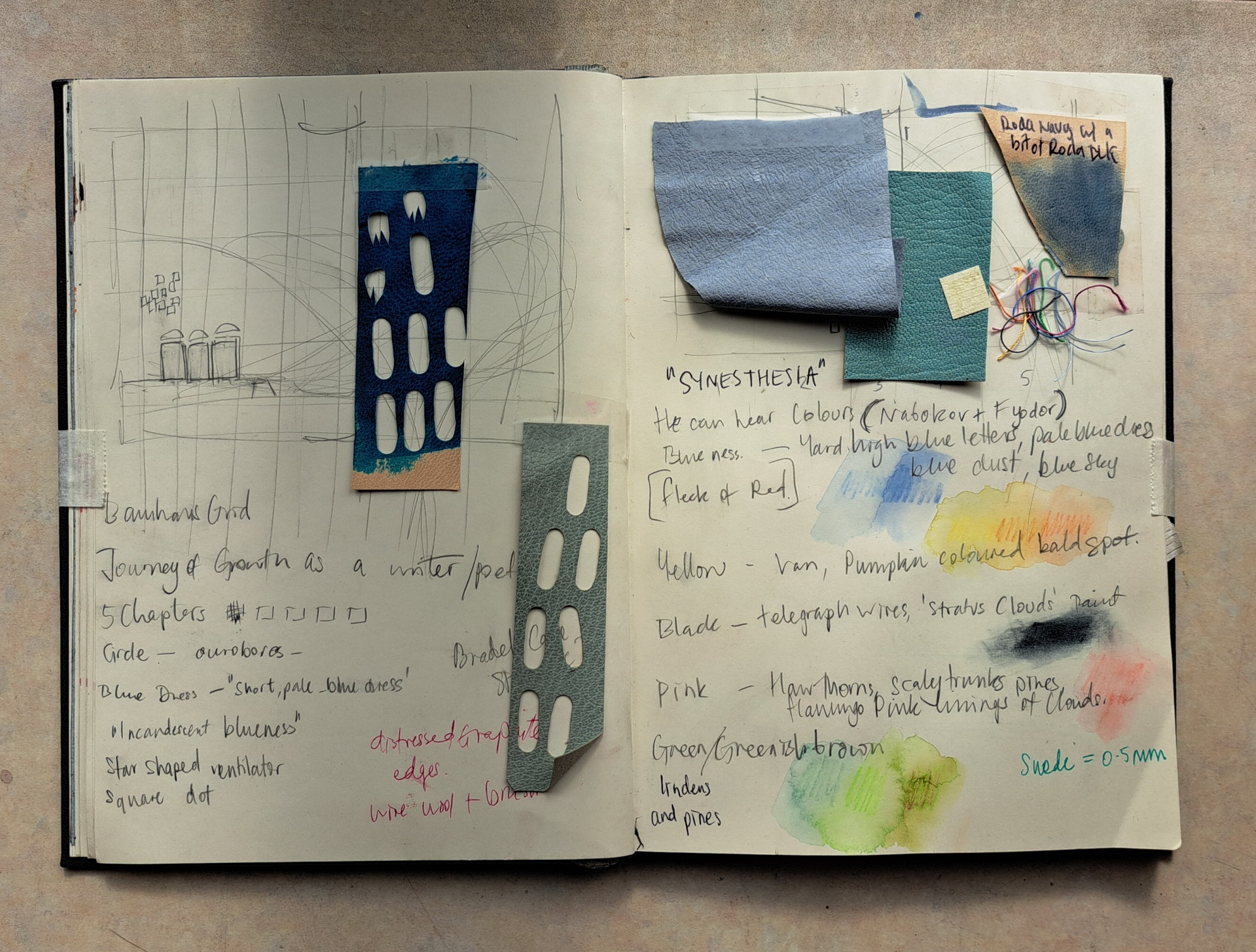 sketchbook for binding of Gift